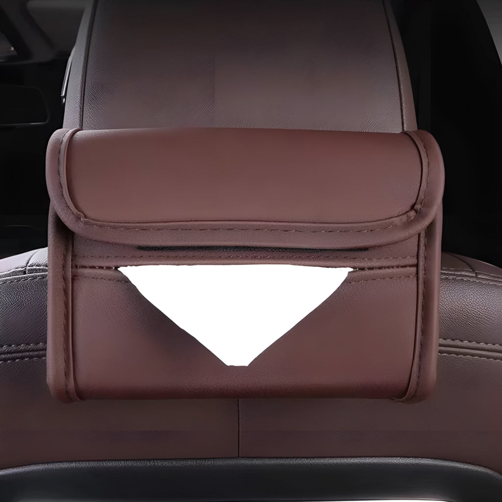 Luxury Leather Car Tissue Box Holder