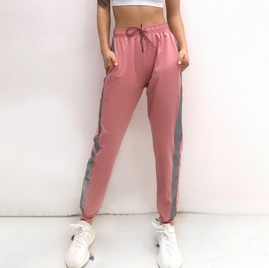 Side reflective night vision sweatpants