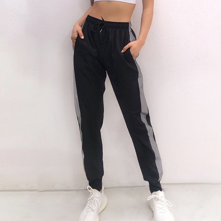Side reflective night vision sweatpants