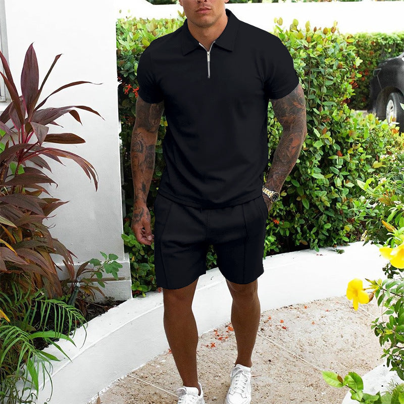 Men's Short-sleeved Shorts Casual Suit Two-piece Suit