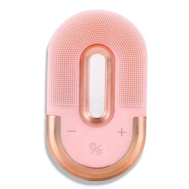 Ultrasonic Silicone Facial Cleansing Brush with Wireless Charging