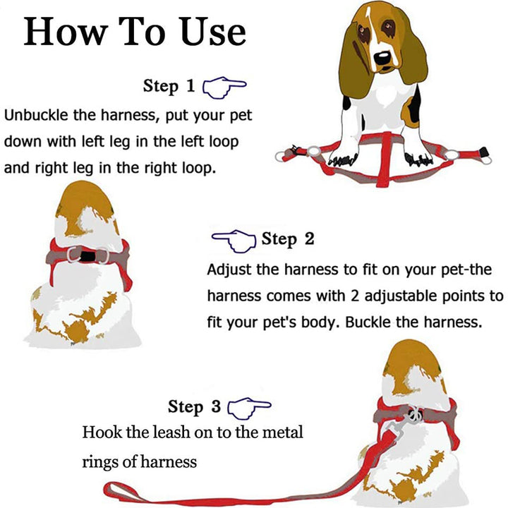 Adjustable No Pull Dog Harness and Leash Set