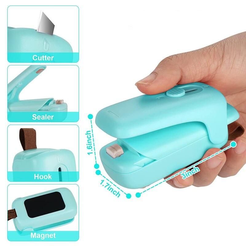 Portable 2-in-1 Mini Bag Sealer and Cutter