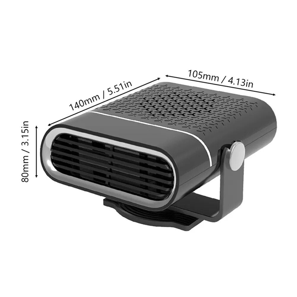 12V Portable Electric Car Heater Fan Fast Window Defrosting & Heating