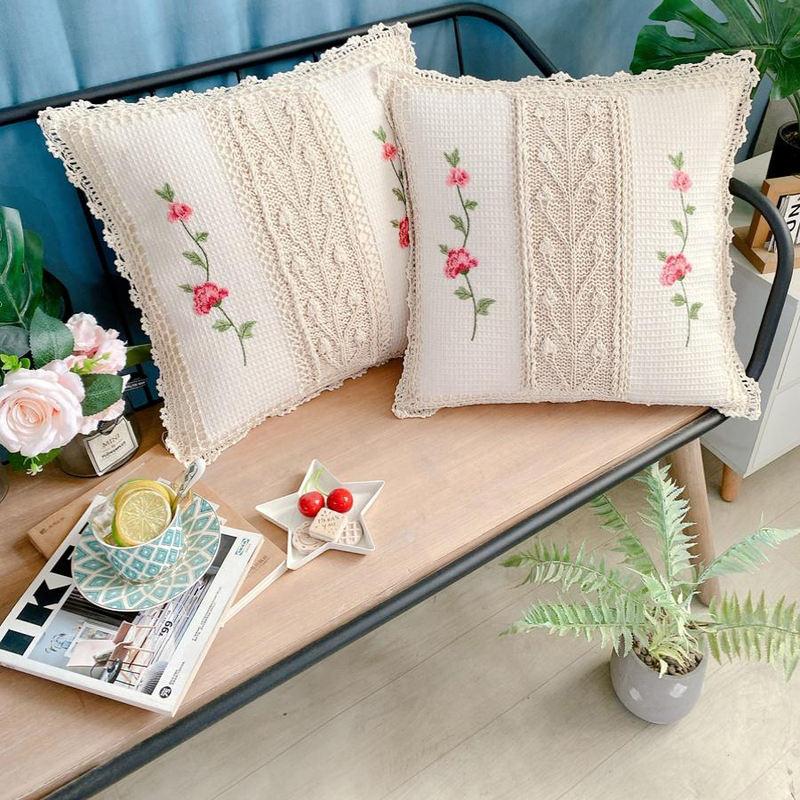 Handmade Woven Cotton Decorative Cushion Cover