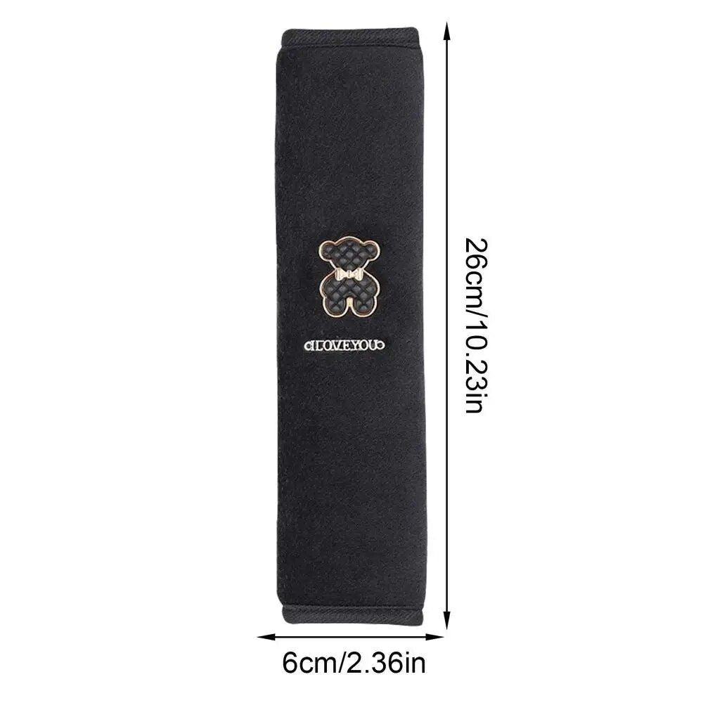 Plush Cartoon Bear Car Seat Belt Shoulder Pad - Comfort & Style for Your Drive