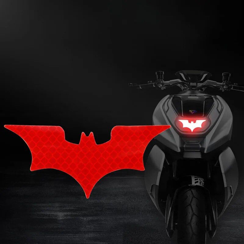 Bat Shape Reflective Safety Stickers for Vehicles & Helmets
