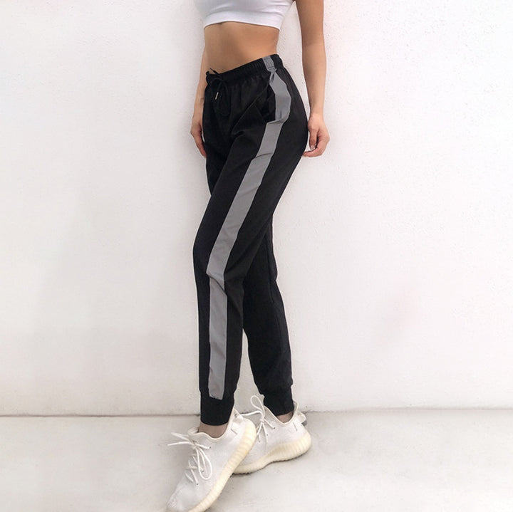 Side reflective night vision sweatpants