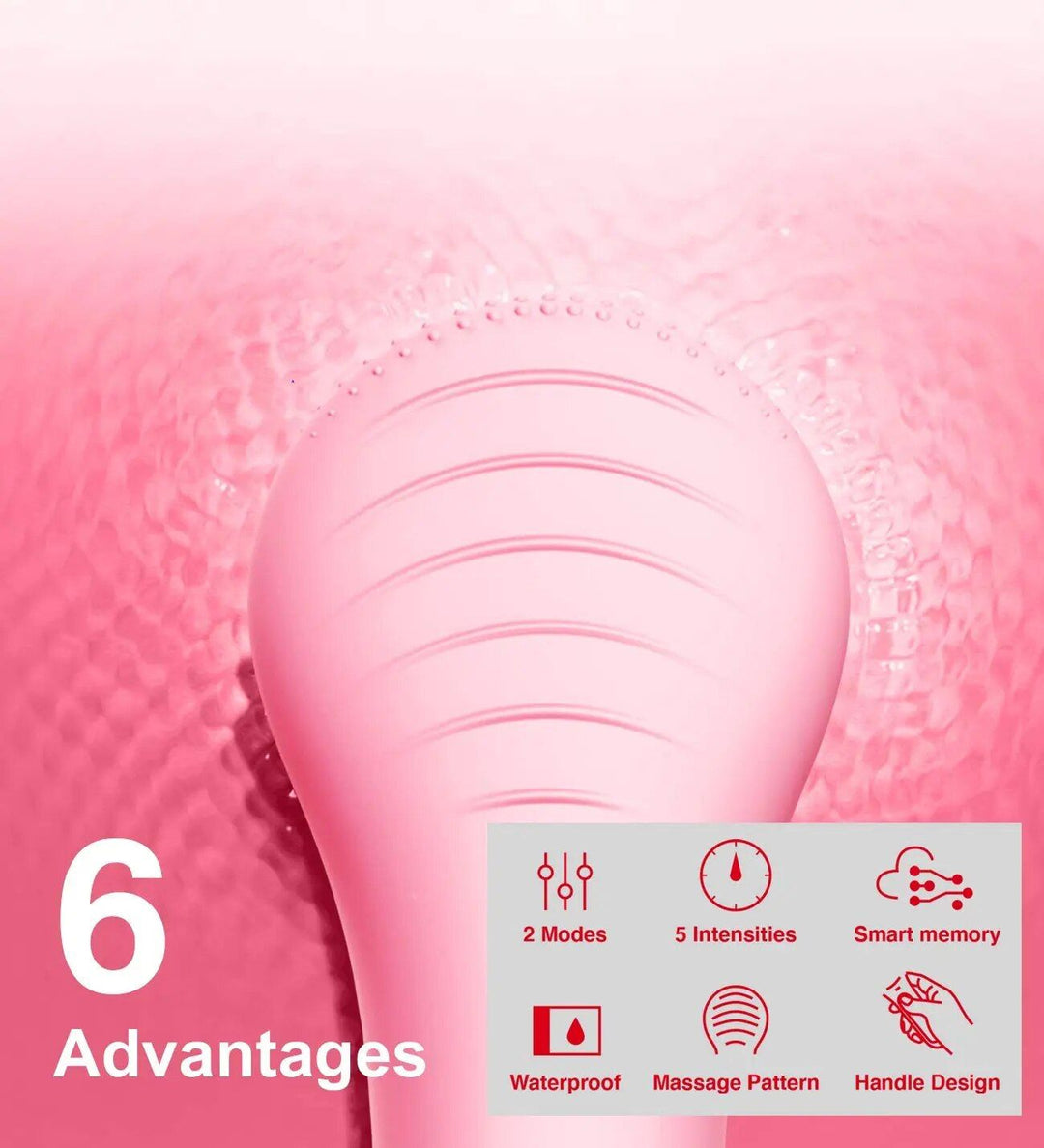 Waterproof Electric Sonic Facial Cleansing Brush with Deep Clean Technology