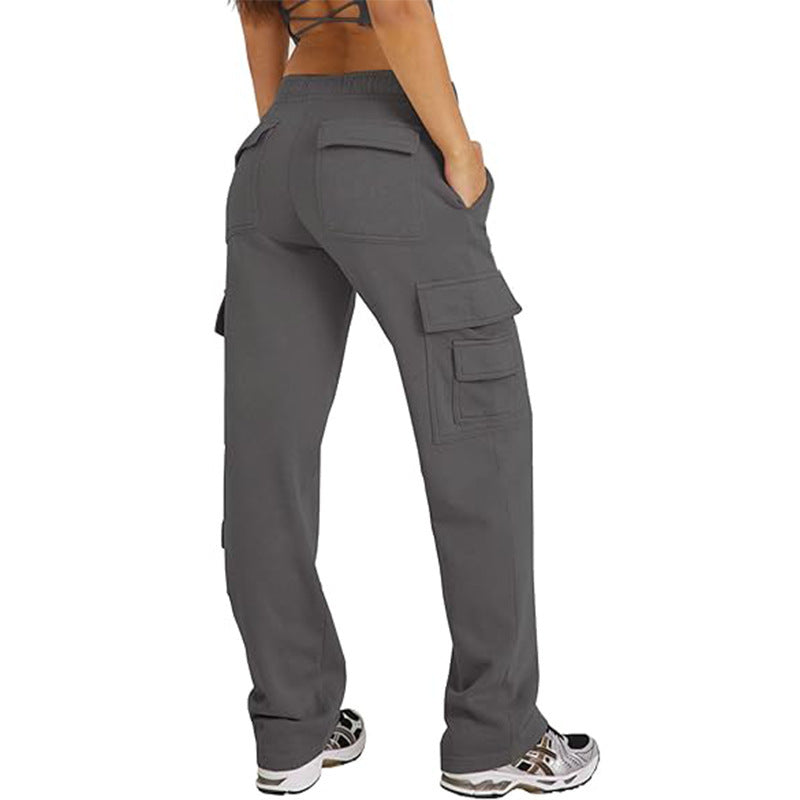 Multi-pocket Cargo Pants Casual Loose Sports Fitness Wide Leg Pants