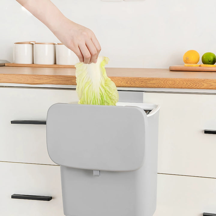 Wall Mounted Slide Cover Trash Can with Lid