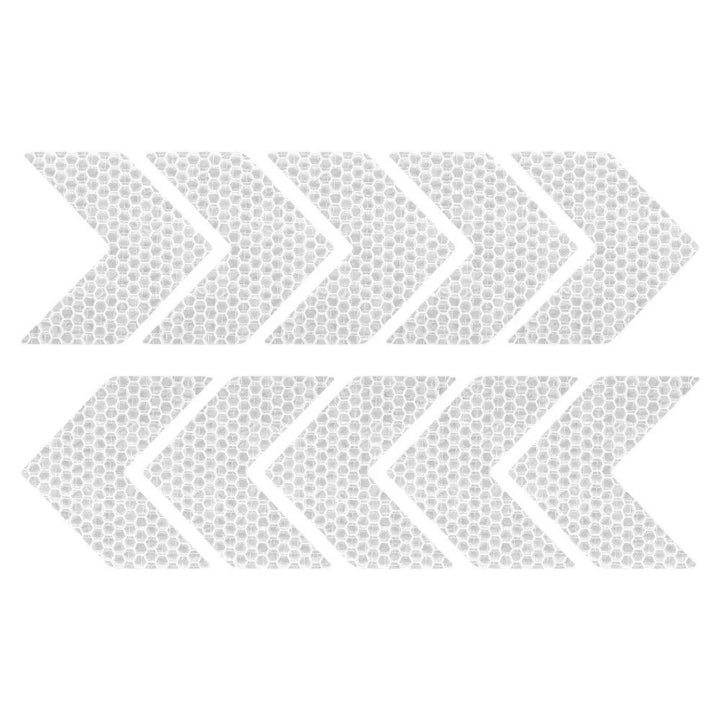 10-Pack Arrow Reflective Safety Decals for Vehicles