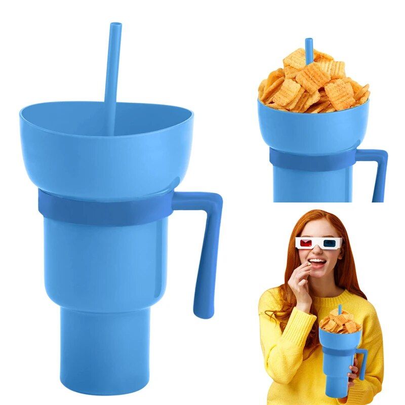 Multi-Purpose Portable Snack and Drink Tumbler
