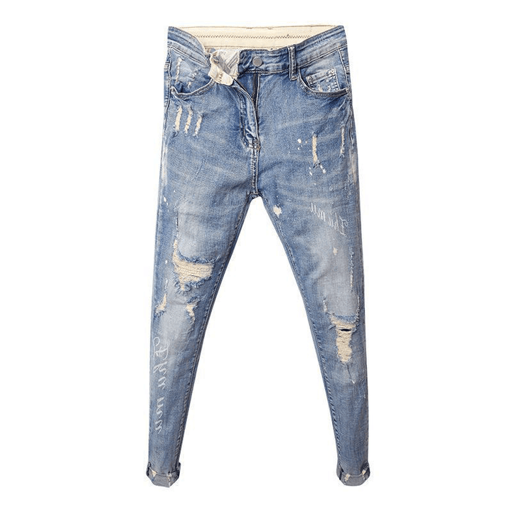 Men'S Fashion Trend Jeans Nine Points - MRSLM