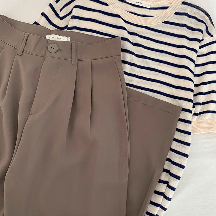 Mopping Suit Trousers Straight Thick Trousers - MRSLM