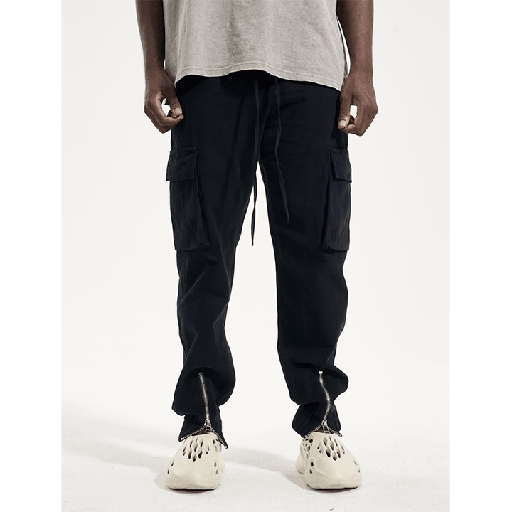Casual Men'S Zipper Buckle Cargo Trousers - MRSLM