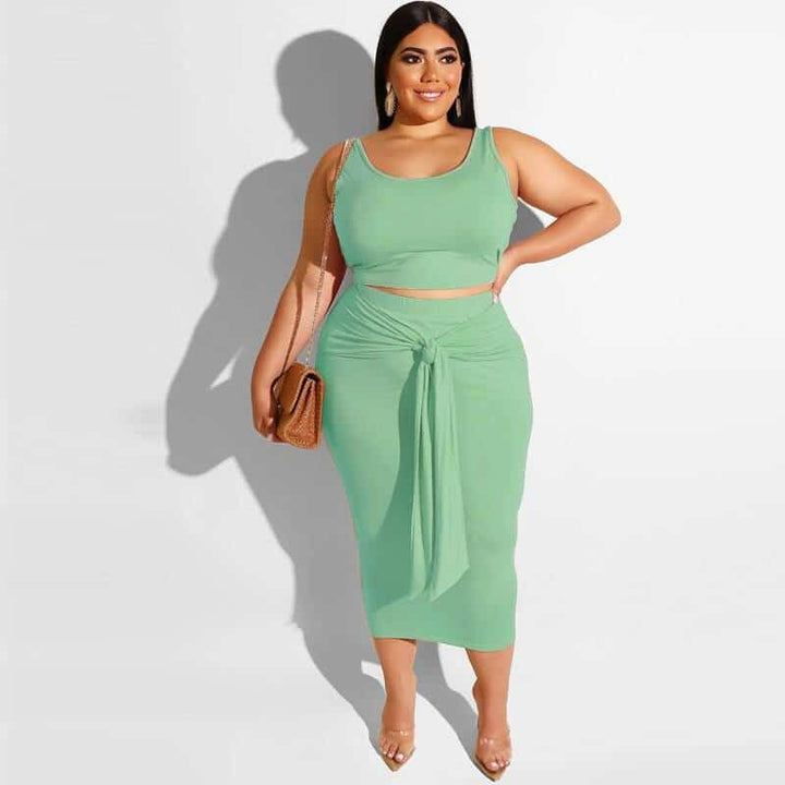 Plus Size Two-Piece Dress