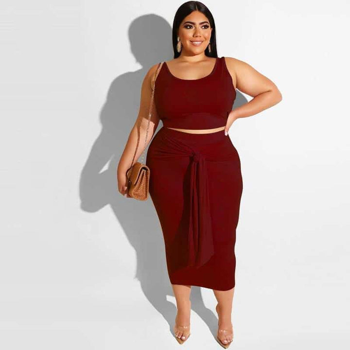 Plus Size Two-Piece Dress