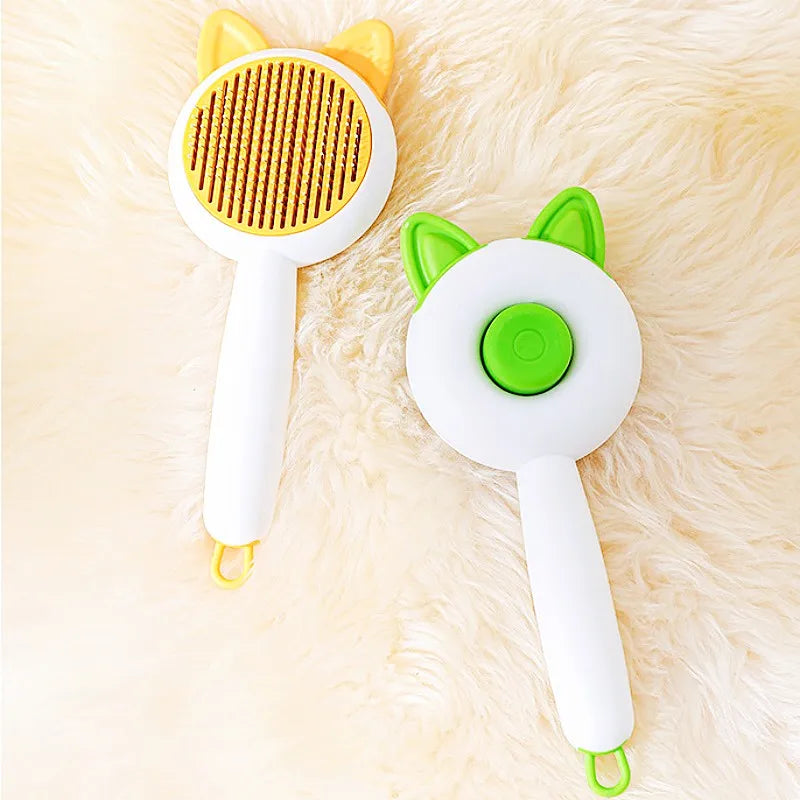 self-cleaning dog brush, view 6 - MRSLM