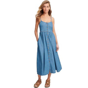 denim suspender dress, view 5 - MRSLM