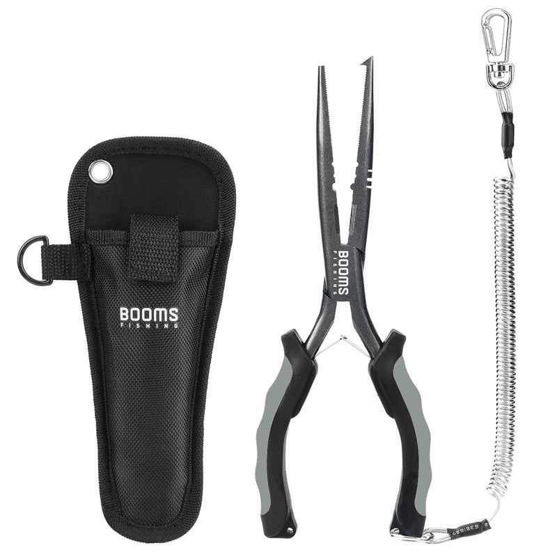 long nose fishing pliers with line cutter, view 3 - MRSLM