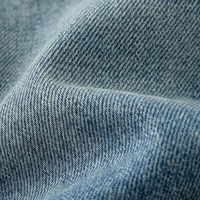 high waisted denim shorts, view 6 - MRSLM