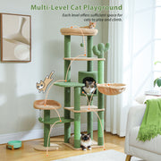 large cactus cat tree tower, view 3 - MRSLM