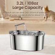 automatic stainless steel pet drinking fountain, view 5 - MRSLM
