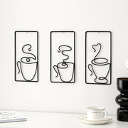 modern abstract cat metal wall hanging, view 7 - MRSLM
