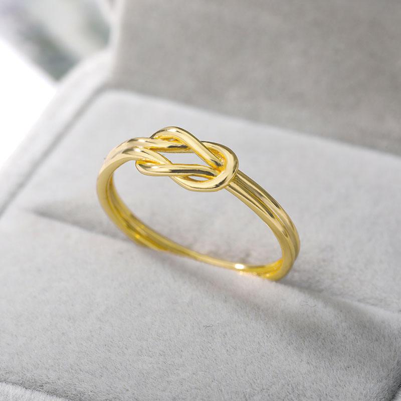 stainless steel gold twist ring - MRSLM