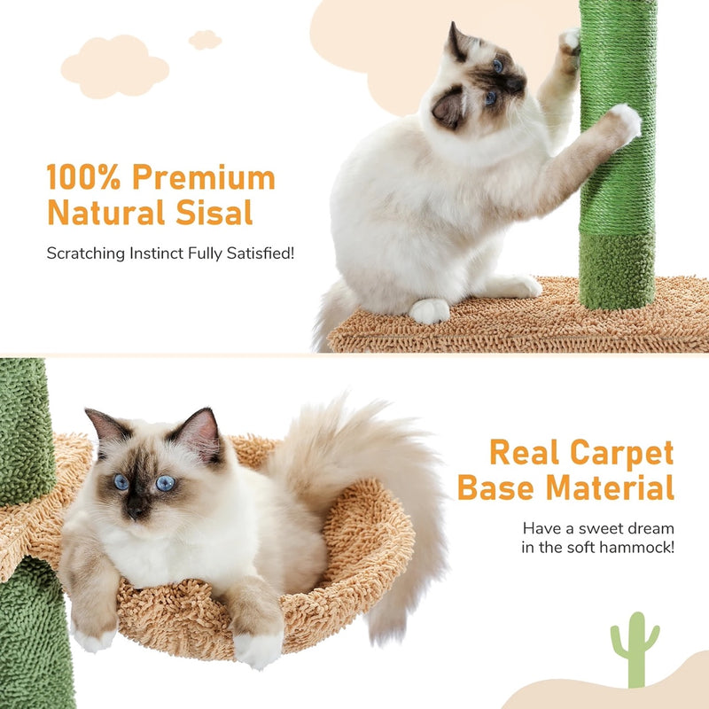 cactus cat tree floor to ceiling, view 6 - MRSLM