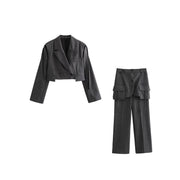colorblock striped two-piece set, view 7 - MRSLM