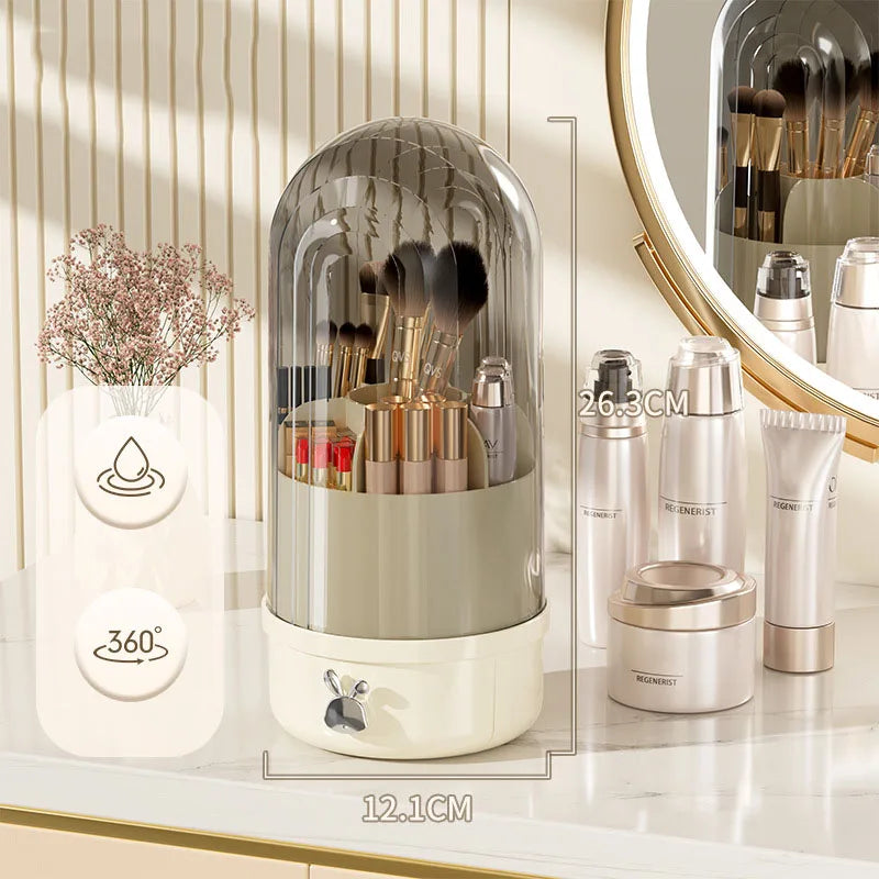 360 rotating makeup brush holder, view 2 - MRSLM