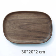 black walnut wooden serving plate, view 6 - MRSLM
