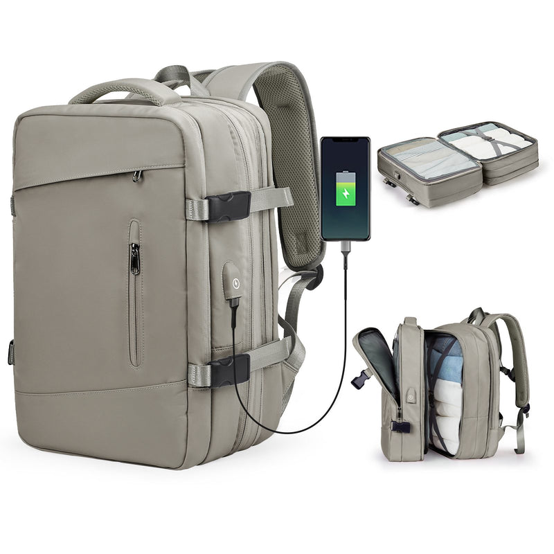 expandable travel laptop backpack, view 2 - MRSLM