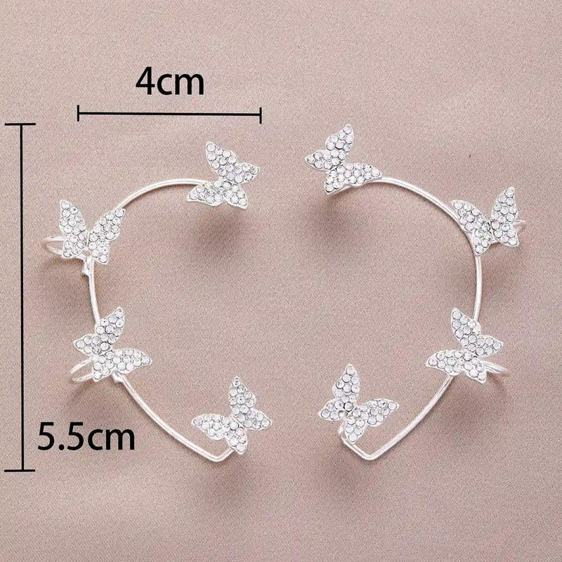crystal butterfly clip earrings, view 7 - MRSLM