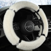 suede fur diamond steering wheel cover, view 7 - MRSLM