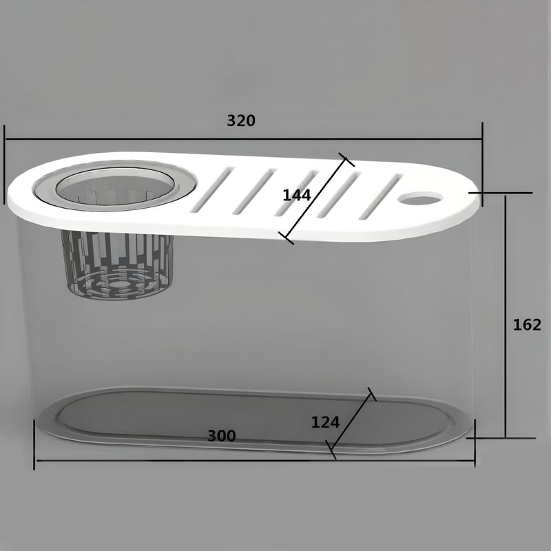 Transparent plastic goldfish tank, view 2 - MRSLM