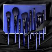 blue 10-piece makeup brush set - MRSLM