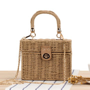 box straw beach bag, view 4 - MRSLM