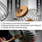 glass storage jars with bamboo lid, view 7 - MRSLM