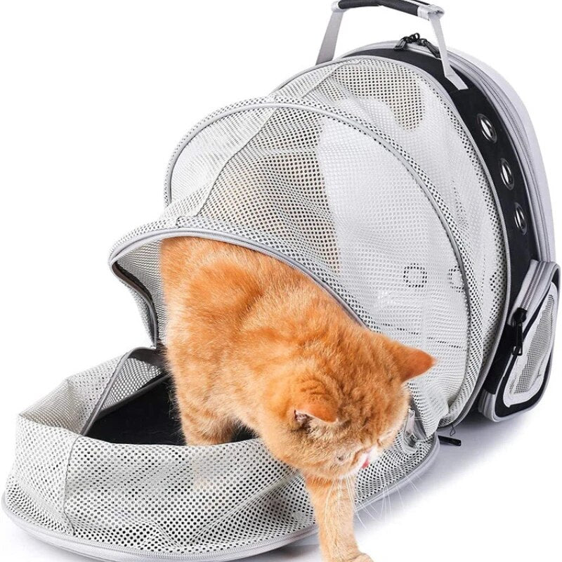 Expandable space capsule pet carrier backpack, view 11 - MRSLM