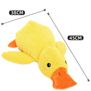 plush duck dog toy with squeaker, view 2 - MRSLM
