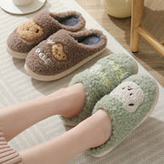Plush bear house slippers, view 4 - MRSLM