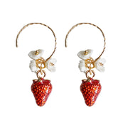 cute flower silver earrings, view 4 - MRSLM