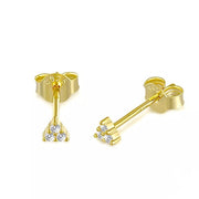 mini zircon stud earrings, view 3 - MRSLM