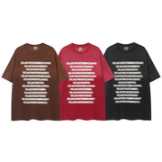 Letter gradient washed cotton T-shirt, view 4 - MRSLM