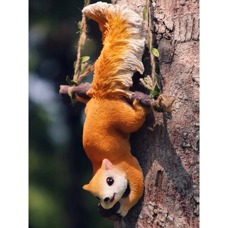 resin squirrel and monkey swing ornaments, view 4 - MRSLM