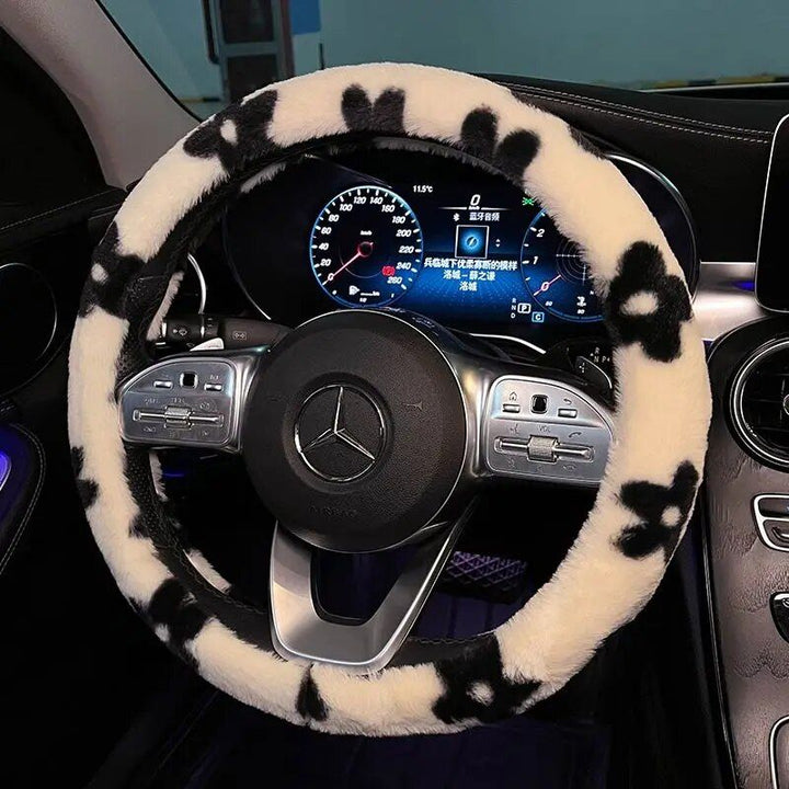 Plush Winter Car Steering Wheel Cover