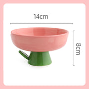 elevated ceramic cat bowl, view 2 - MRSLM